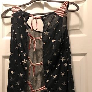 Stars and Stripes cropped tank top